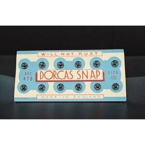 Vintage Dorcas Snap Buttons 12 Count Size 00 Art 470 Made In England